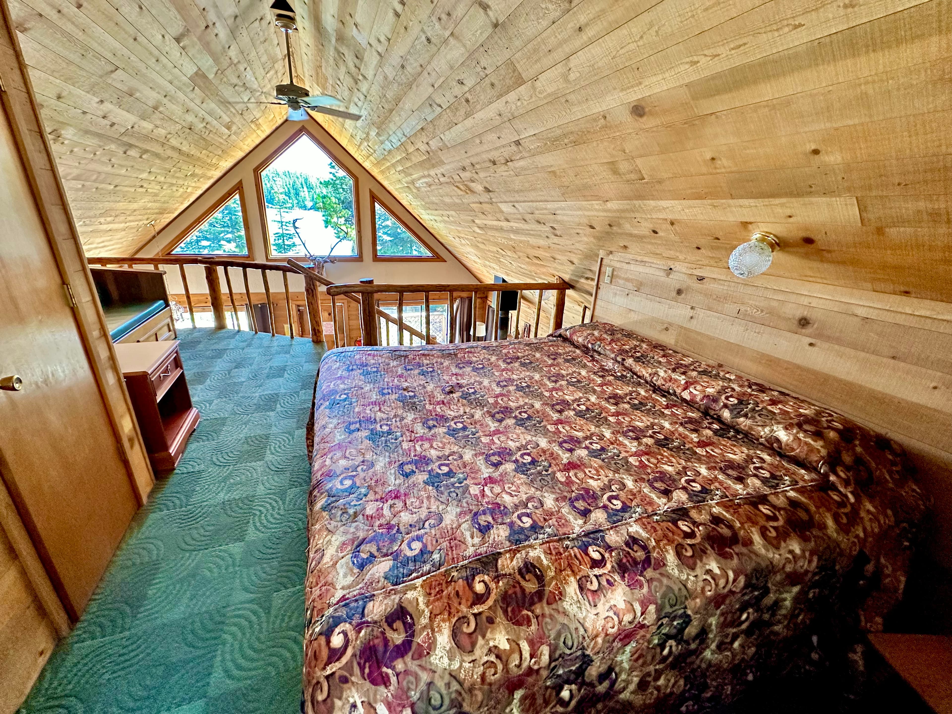 King bedroom in loft