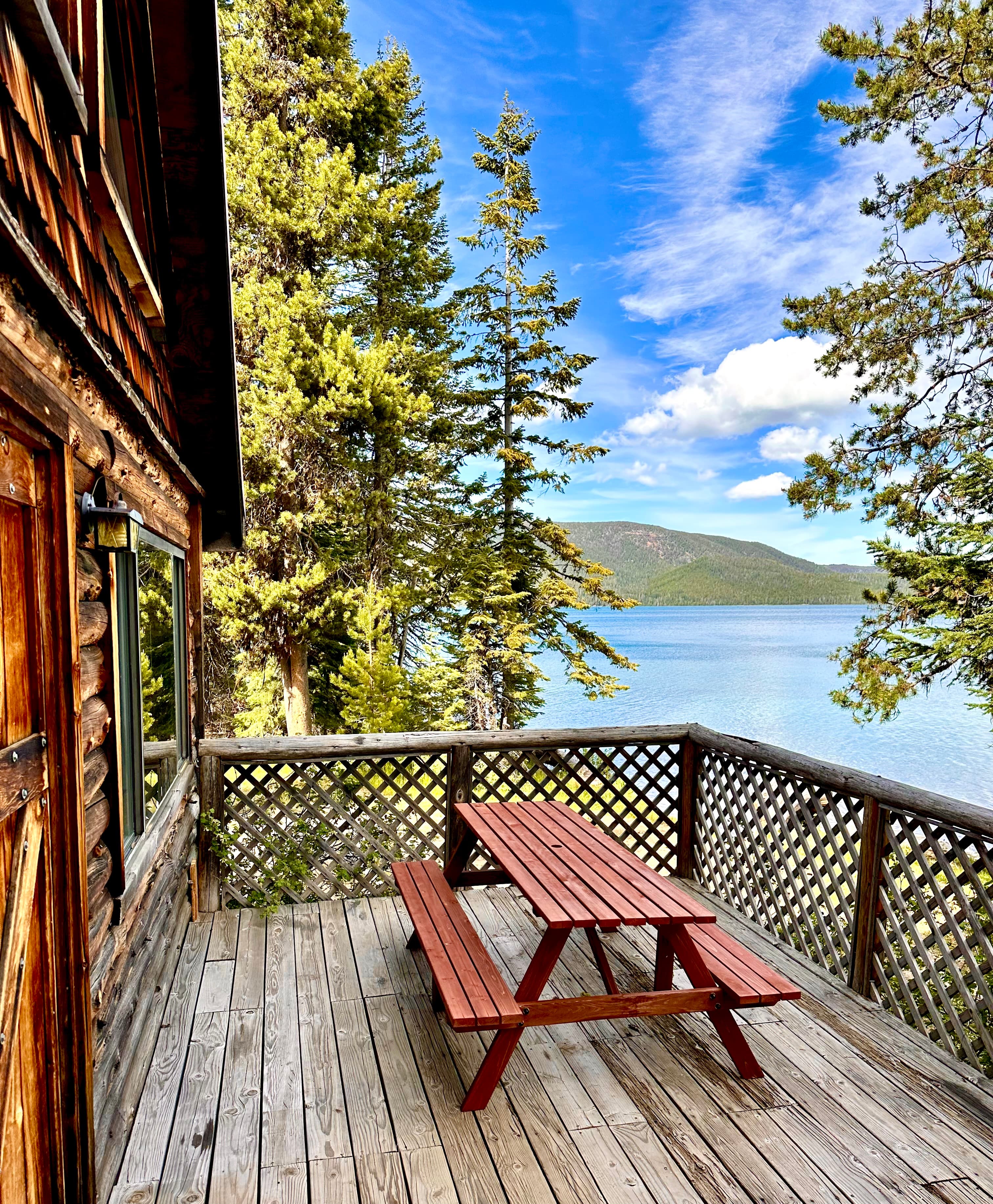 Lakefront balcony